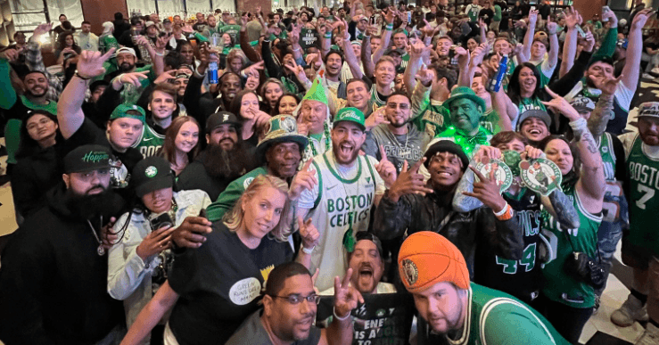 Group of fans